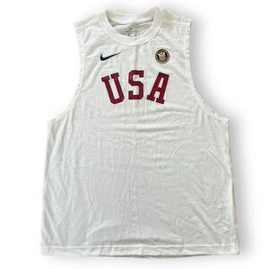 Women's Nike USA Training Tank CN4483-100 Olympics  Size Large Tri-Blend Dri-fit